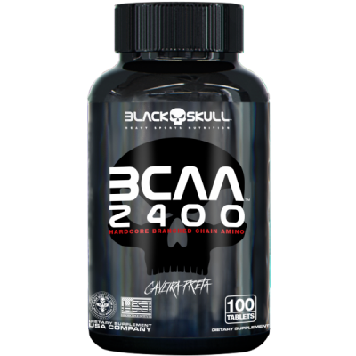 BCAA 2400 CAVEIRA PRETA 100 CAPSULAS